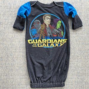 Guardians of the Galaxy Baby Superhero newborn gown upcycled t shirt sleep sack